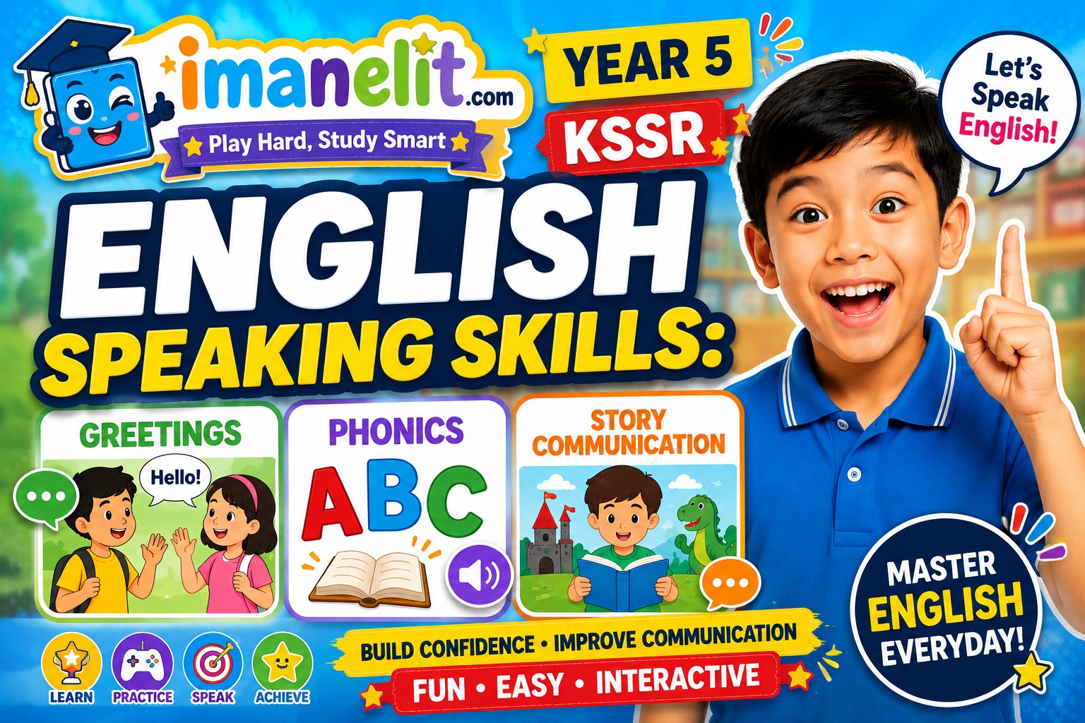 KSSR Year 5 English Speaking Skills: Greetings, Phonics and Story Communication