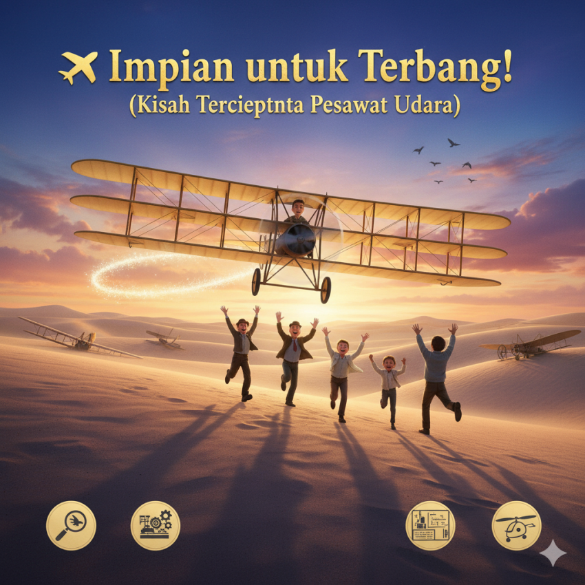 ✈️ Impian untuk Terbang! (Kisah terciptanya Pesawat Udara)